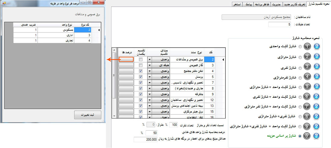 شارژ ساختمان برج